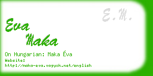 eva maka business card